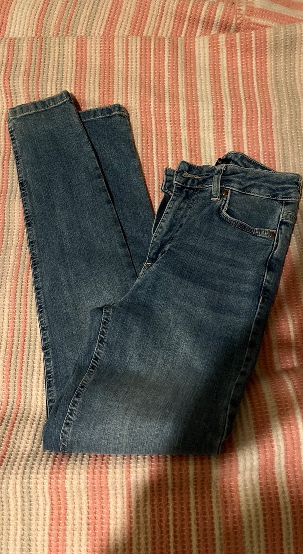 Tokalı, Orta Boy, Slim Fit Mavi Kadın Kot Pantolon - Görsel 3