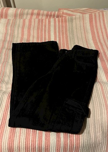 Siyah Süet Rahat Kesim Kadın Pantolon - Görsel 2