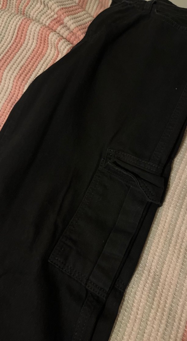 Siyah Süet Rahat Kesim Kadın Pantolon - Görsel 4