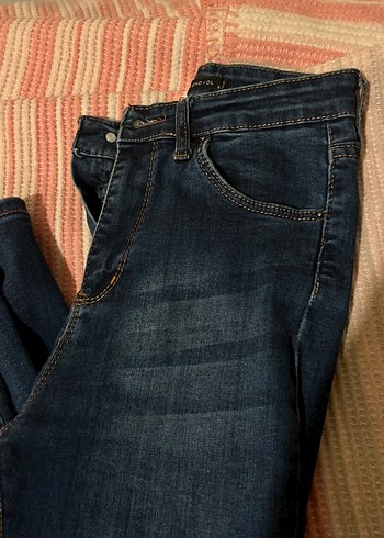 Koyu Lacivert Kadın Dar Kesim Midi Kot Pantolon - Görsel 6