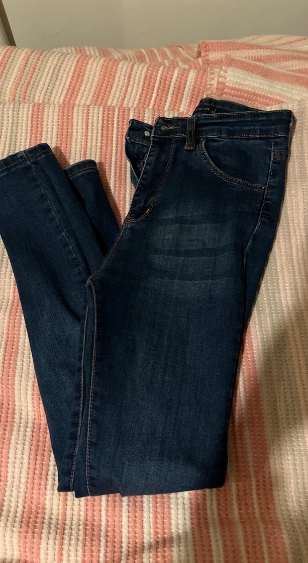 Koyu Lacivert Kadın Dar Kesim Midi Kot Pantolon - Görsel 4