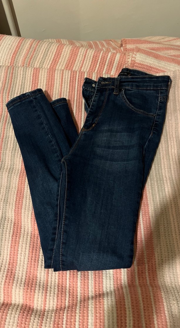 Koyu Lacivert Kadın Dar Kesim Midi Kot Pantolon - Görsel 2