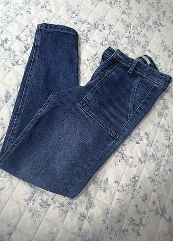 xs Beden Mom Jean pantolon kot 