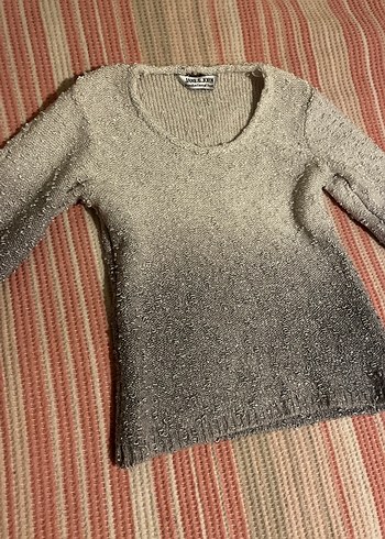 Gri Triko Kadın Kazak Uzun Kollu - Görsel 5