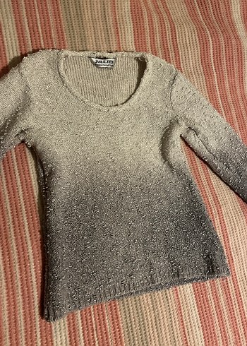 Gri Triko Kadın Kazak Uzun Kollu - Görsel 2