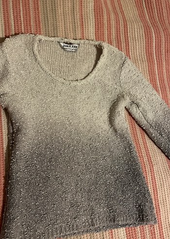 Gri Triko Kadın Kazak Uzun Kollu - Görsel 4