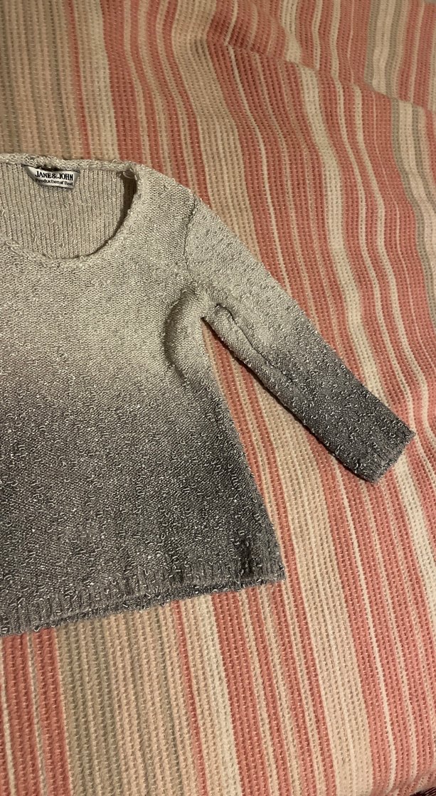 Gri Triko Kadın Kazak Uzun Kollu - Görsel 3