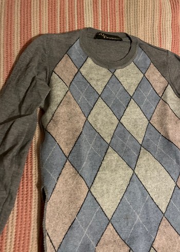 Gri Uzun Kollu Triko Kadın Kazak - Görsel 3