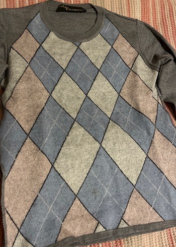 Gri Uzun Kollu Triko Kadın Kazak - Görsel 5