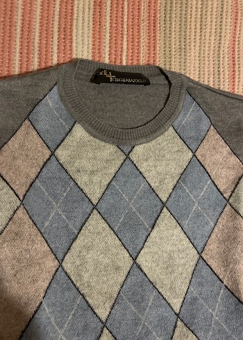 Gri Uzun Kollu Triko Kadın Kazak - Görsel 2