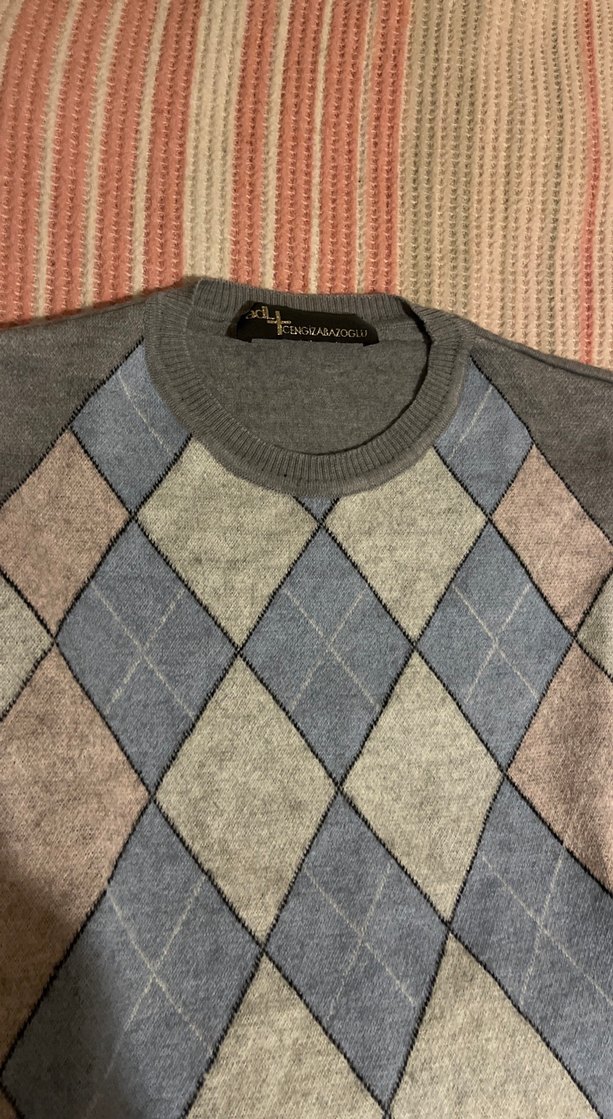 Gri Uzun Kollu Triko Kadın Kazak - Görsel 2