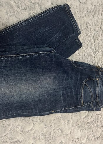 Pull and Bear Koyu Mavi Denim Jean