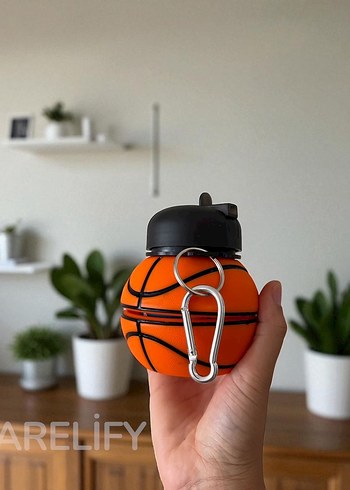Basketbol Temalı Turuncu Çocuk Termos Şişesi - Görsel 4