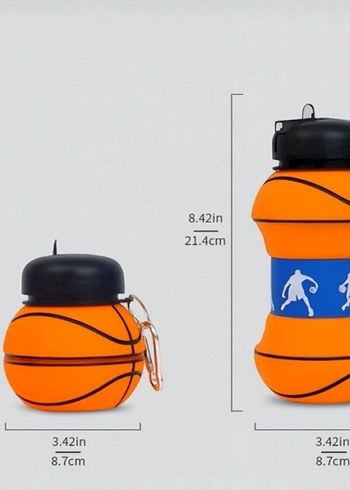 Basketbol Temalı Turuncu Çocuk Termos Şişesi - Görsel 5