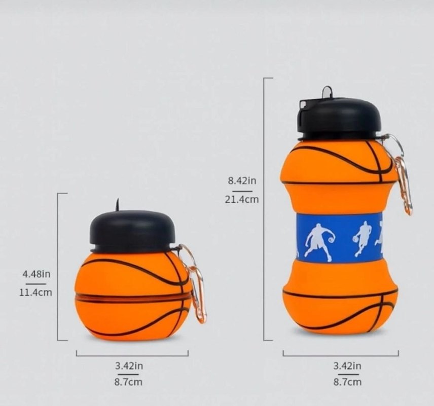 Basketbol Temalı Turuncu Çocuk Termos Şişesi - Görsel 5