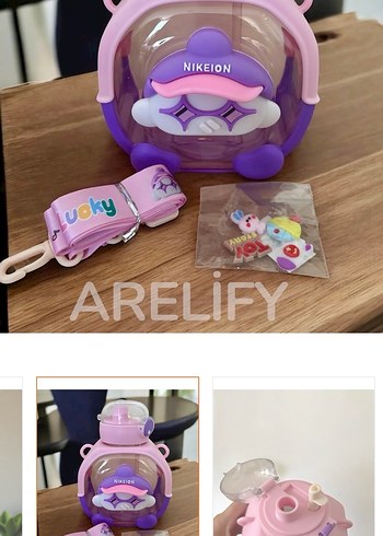 Pastel Mor Çocuk Termos Şişesi - Görsel 3