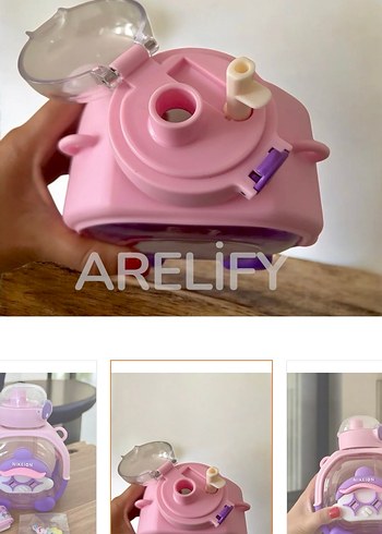 Pastel Mor Çocuk Termos Şişesi - Görsel 2