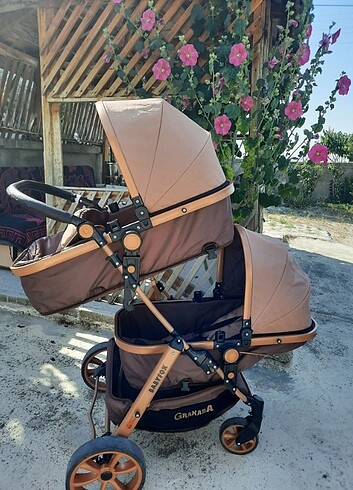 9- 36 kg Beden camel Renk İkiz bebek arabasi ve puset