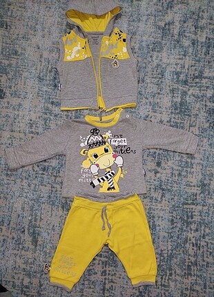 Bebek üçlü takım kıyafet 9 ay miniworld