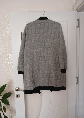 Gri Uzun Rahat Kesim Kadın Kaban - Görsel 3