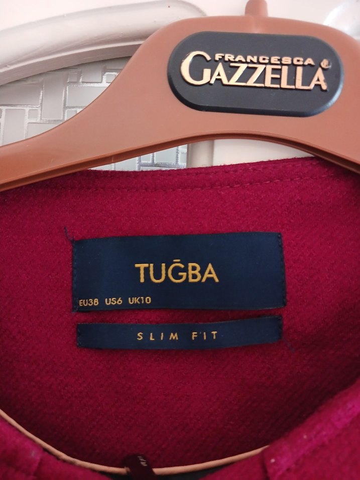 Bordo Uzun Kol Kapalı Kadın Elbise - Görsel 3