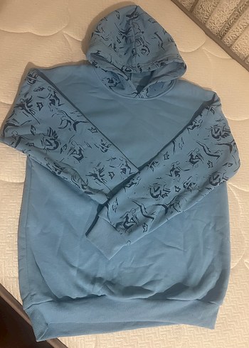 Mavi renk Sweat - Görsel 3