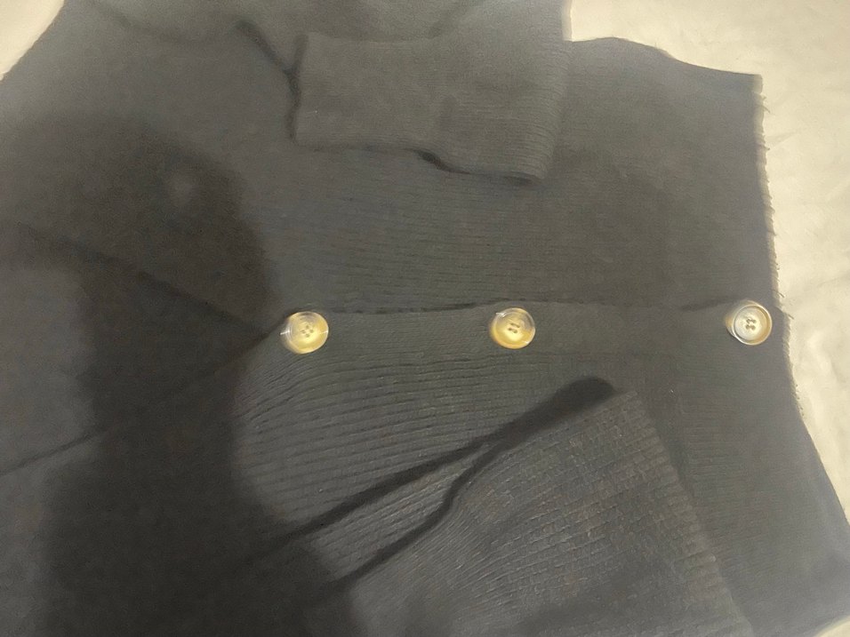 Siyah standart beden hırka - Görsel 4