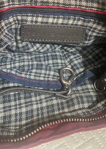 Tommy hılfıger bordo omuz Çantası - Görsel 9