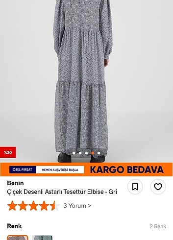 Şifon salaş tesettür elbise 