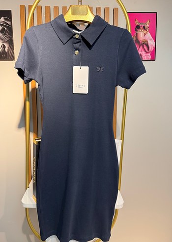 Celine polo yaka elbise