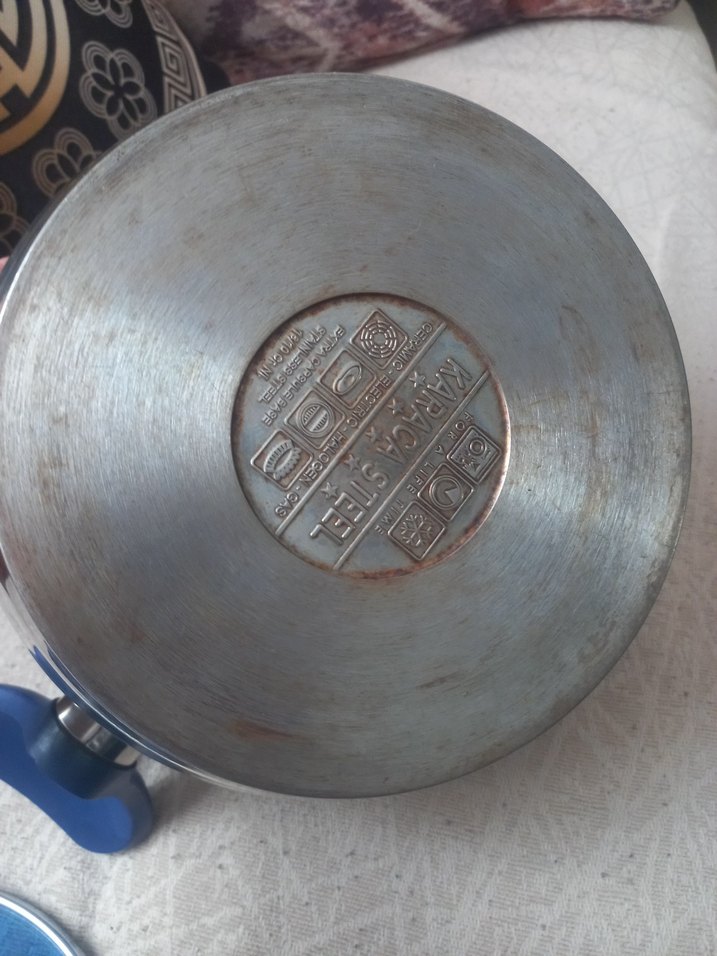 Parlak Mavi Saplı Paslanmaz Çelik Tencere - Görsel 3