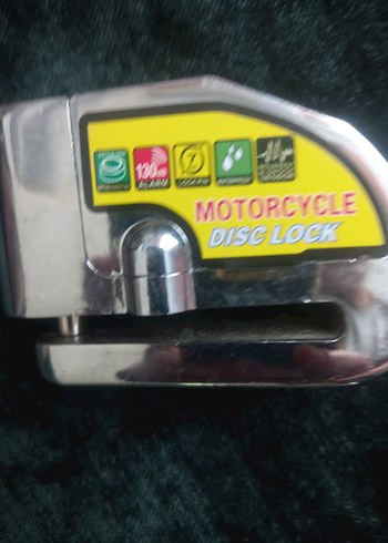 Renkli Baskılı Metal Motosiklet kilidi alarmli - Görsel 2