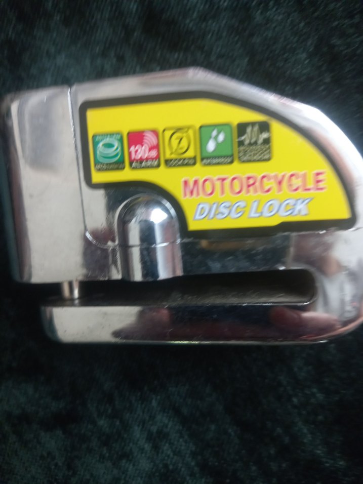 Renkli Baskılı Metal Motosiklet kilidi alarmli - Görsel 2