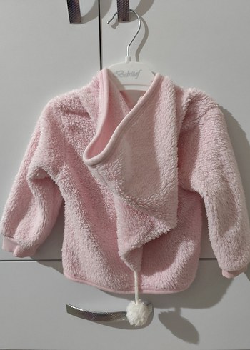 Polar Kapüşonlu Pembe Ceket - Görsel 3
