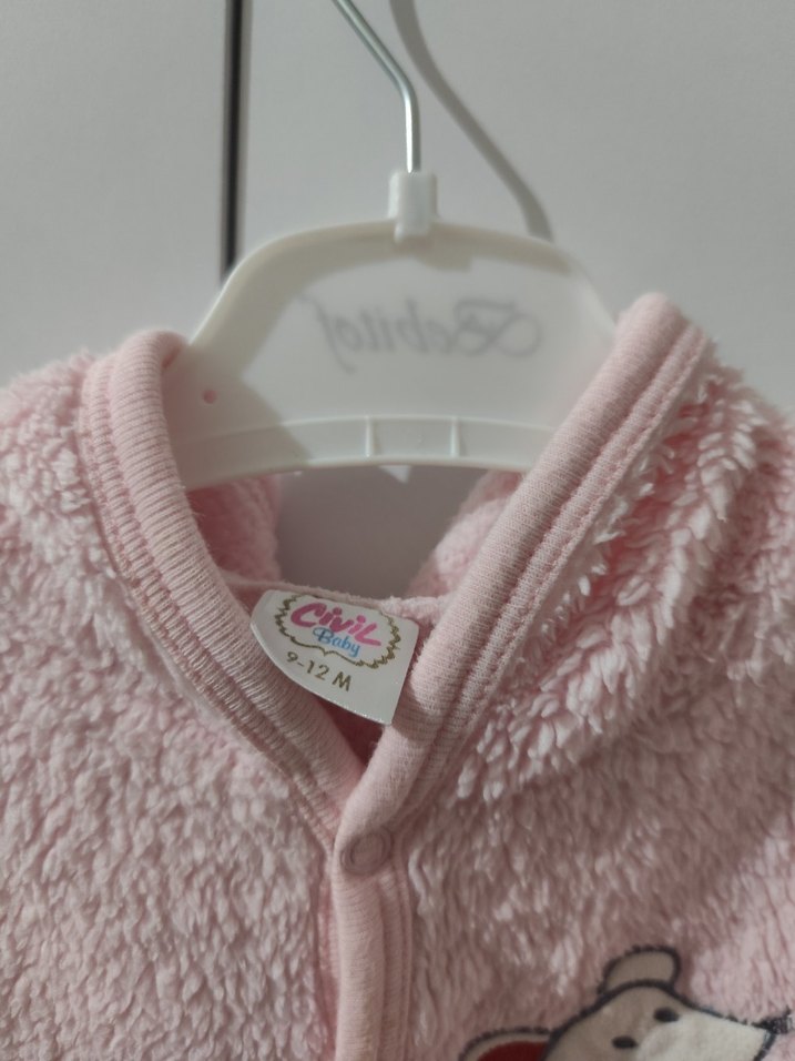 Polar Kapüşonlu Pembe Ceket - Görsel 2