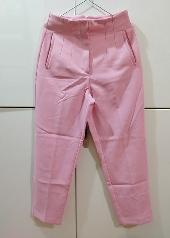 Zara Yüksek Bel Pembe Pantolon - Görsel 2