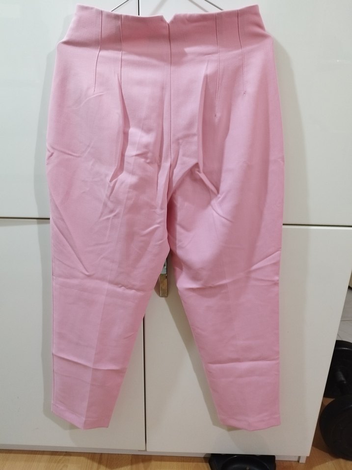 Zara Yüksek Bel Pembe Pantolon - Görsel 4