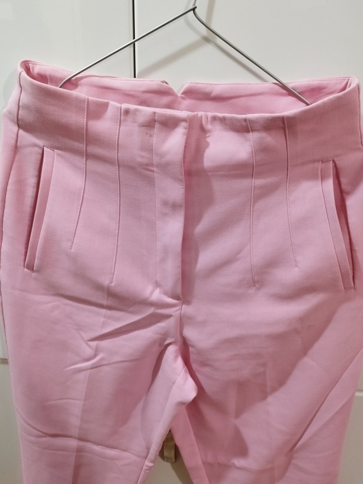 Zara Yüksek Bel Pembe Pantolon - Görsel 3
