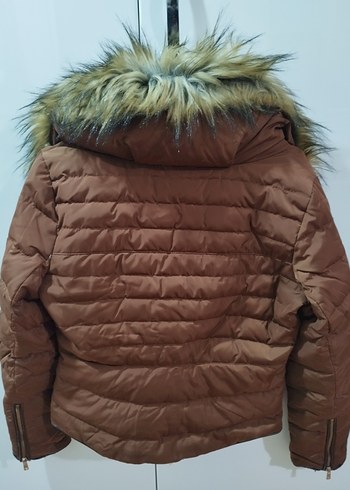 Taba Renkli Kürklü Zara Mont - Görsel 4