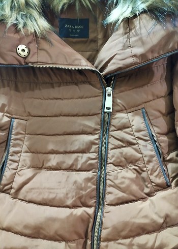 Taba Renkli Kürklü Zara Mont - Görsel 2