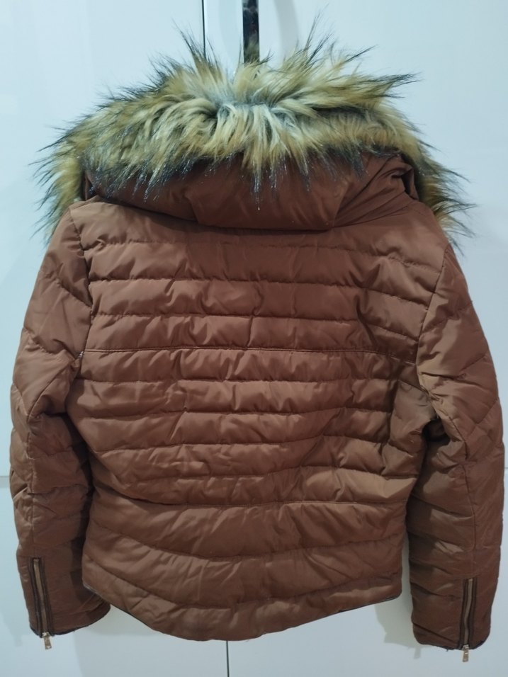 Taba Renkli Kürklü Zara Mont - Görsel 4