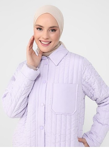 diğer Beden Kapitone kaban lila 