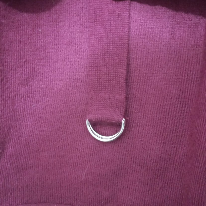 Bordo Yüksek Yaka Triko Elbise - Görsel 4