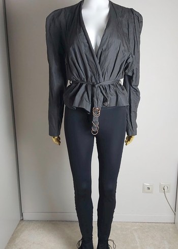l Beden gri Renk Acne studios kemerli ceket