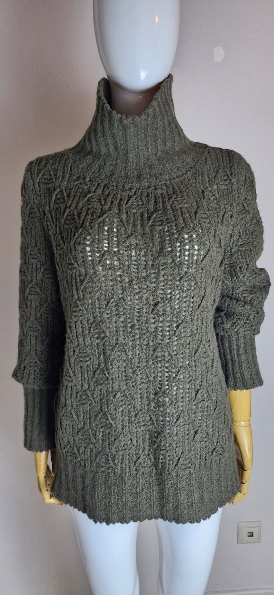 Vakko Lorena Antoniazzi yeşil triko - Görsel 5