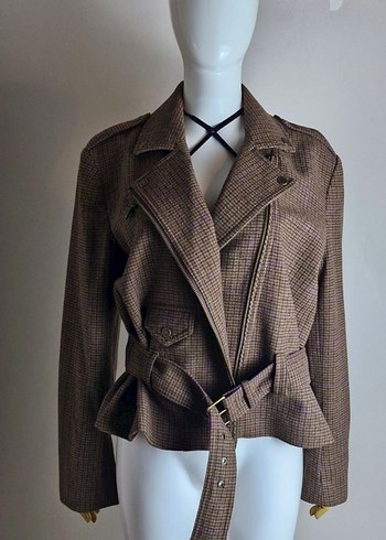 Ralph Lauren ekoseli yün ceket - Görsel 3