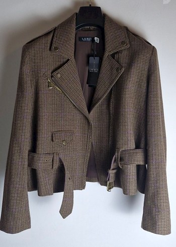 Ralph Lauren ekoseli yün ceket - Görsel 5