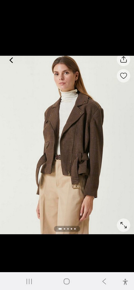 Ralph Lauren ekoseli yün ceket - Görsel 4