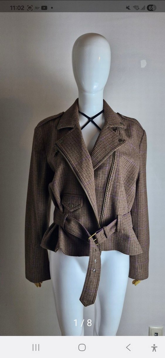 Ralph Lauren ekoseli yün ceket - Görsel 3