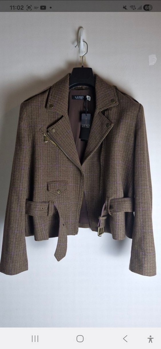 Ralph Lauren ekoseli yün ceket - Görsel 5